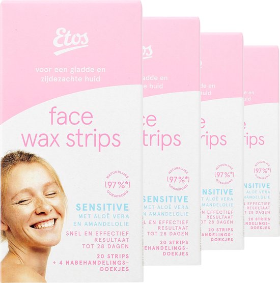 Etos Wax Strips Gezicht 80 stuks (4 x 20) bol