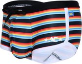 Andrew Christian California Stripe Trunk Zwembroek Zwart - MAAT L - Boxershort Heren - Boxershorts voor Mannen - Mannen Cadeautjes