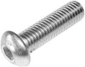 inbusbout met bolkop M6 x 16 mm staal zilver 25 stuks