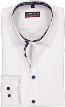 MARVELIS body fit overhemd - mouwlengte 7 - wit (contrast) - Strijkvriendelijk - Boordmaat: 41