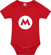 Verkleed baby rompertje Mario/ loodgieter rood jongens en meisjes - Kraamcadeau - Babykleding 68 (4-6 maanden)