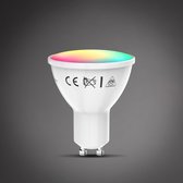 B.K.Licht - Slimme Lichtbron - RGB en CCT - smart lamp - met GU10 - 5.5W LED - WiFi - App - 2.700K to 6.500K - 350 Lm - voice control - color lampjes  - LED lamp