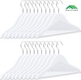 Home & Garden - hanger - Baby kledinghanger - hout wit - set van 20 stuks - 360 graden - Witte kinderhanger met 360 graden draaibare haak - stevig