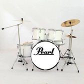 Miniatuur Pearl drumstel wit