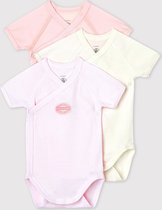 Petit Bateau 3 Pack Baby Meisjes Rompertje - Maat 56