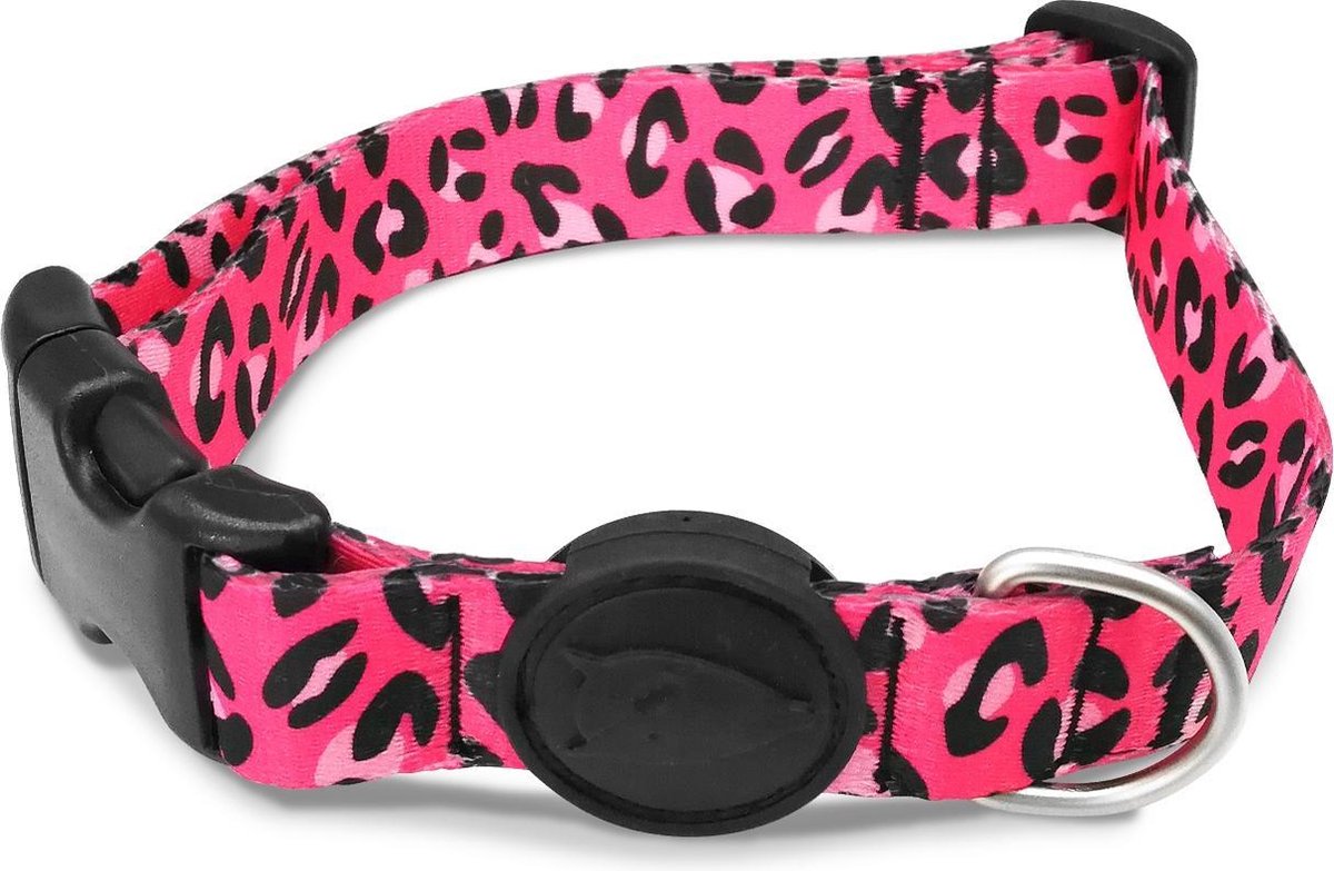 Morso - Halsband Hond - Gerecycled - Bubble Leo - Roze - 30-42X1.5 cm