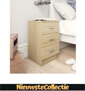 luxe nachtkastjes set van 2 eiken kleur - nachtkastje - 2 stuks - slaapkamer - industrieel - modern - meubels - Nieuwste Collectie