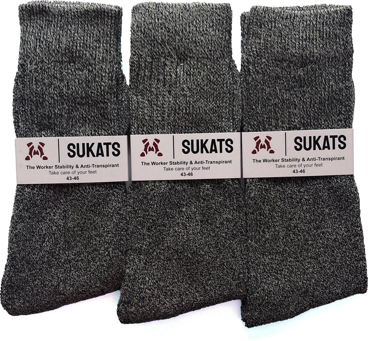 S-STYLE - | 10|20| Paire de chaussettes de travail de qualité supérieure  pour hommes 43-46 & 39-42, chaussettes épaisses pour homme, coton et