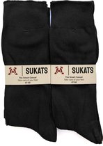 Sukats® Huissokken Kort - Homesocks - 2 Paar - Maat 39-42 - Anti-Slip - Navy - Dames en Heren Huissokken - Sloffen