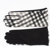 Indini - Handschoenen - Winter - Handschoen - Zwart - Wit - Ruitje