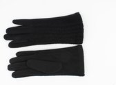 Indini - Handschoenen - Winter - Handschoen - Zwart - Gebreid Motief met Glans Pareltjes