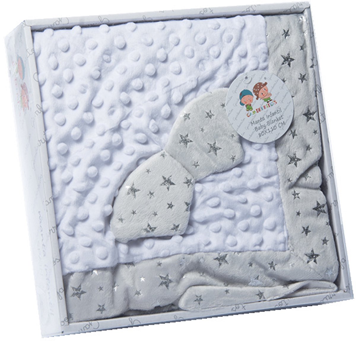 Gamberritos Babydeken Bolletjes 80 X 110 Cm Wit