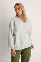 NA-KD Printed V-Neck Dames Trui - Maat XL