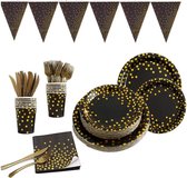 Feestopstelling - Feest Set - Verjaardagsfeest - Versiering Set - Viering - Happy Birthday - Party Set - Set Up - Servies - Mes Vork - Bordje - Banier - Speelgoed - Cadeautasje - Rietje - Ver