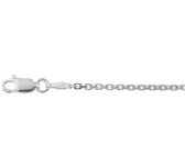 YO&NO - Ketting - Zilver -  Anker gediamanteerd -  1,6 mm - 41 + 4 cm - Gerhodineerd - Zilver 925