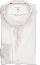 OLYMP Luxor 24/Seven modern fit overhemd - mouwlengte 7 - wit tricot - Strijkvriendelijk - Boordmaat: 40