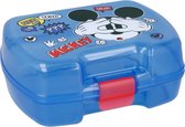 Mickey Mouse broodtrommel - blauw - Mickey lunchbox 17 x 14 x 7 cm.