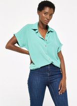 LOLALIZA Basic blouse met korte mouwen - Licht Groen - Maat 40