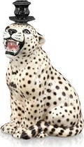 Cheetah kandelaar porselein