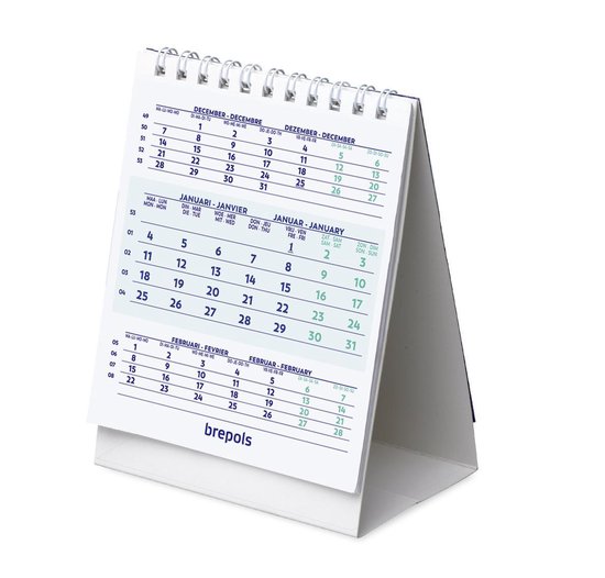 Brepols Kalender 2022 - Bureaukalender - 3 maand overzicht - 10,5 x 13 cm |  bol.com