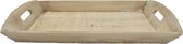 Wj Dienblad Burned Wood - Naturel Hout - 57x34x8cm