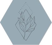 Muurhexagon minimalist Dibond - Aanbevolen / 18 x 15 cm