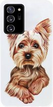 ADEL Siliconen Back Cover Softcase Hoesje Geschikt voor Samsung Galaxy Note 20 - Yorkshire Terrier Hond