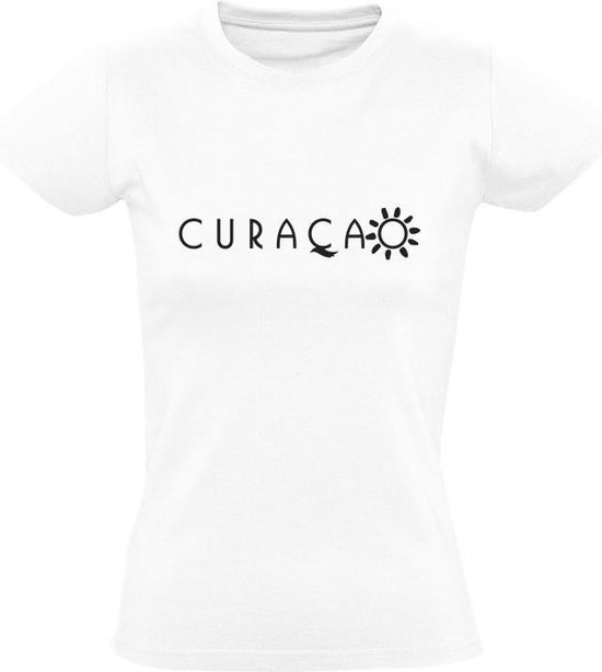 Foto: Curacao dames t shirt antillen caraiben vakantie eiland zon strand cadeau