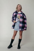 Colourful Rebel Stella Rebelle Check Teddy Trucker Jas  - Maat S