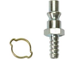 Stanley Snelkoppeling 1/4 inch met Orion-nippel 7 mm, perslucht koppeling voor luchtslang compressor luchtgereedschap, geschikt voor werkplaats, garage, industrieel gebruik