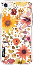 Casetastic Apple iPhone 7 / iPhone 8 / iPhone SE (2020) Hoesje - Softcover Hoesje met Design - Flowers Gold Print
