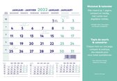 Brepols Kalender 2022 - Muismatkalender - Transparant topvel - 12 vel met maandoverzicht - 18 x 23 cm