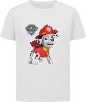 Paw Patrol Marshal - T-shirt kinderen - Maat 122/128 - 7-8 jaar - T-shirt wit korte mouw