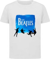 The Beatles - T-shirt kinderen - Maat 152/158 - 12-13 jaar - T-shirt wit korte mouw