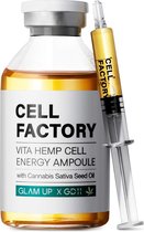 Glam Up x GD11 CELL FACTORY VITA HEMP - Serum voor acne - Tegen hyperpigmentatie, donkere vlekken, acne littekens - Met vitamine en hyaluronzuur, hennepolie