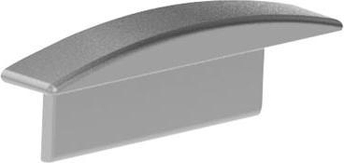 LEDsON aluminium afsluitdop voor aluminium-inbouwprofiel voor ledstrip slimline 7 mm - zonder kabelopening - zilver