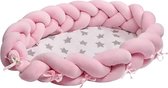 Lulando Babybedje Junior 90 X 60 X 17 Cm Polykatoen Roze/wit