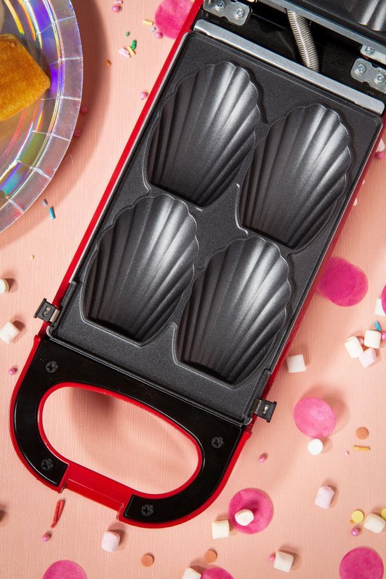 Trebs Snackmaker - Wafels Donuts Cake Pops Koekjes en meer - 6-in-1 Wafelijzer met recepten - 99356 - Rood van Trebs — afbeelding 4