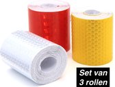 Reflecterende Tape Rood Geel Wit Helm Kleding Fiets Tas Plakband Strips Buiten