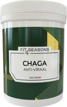 Chaga Poeder - 100 gram - Fit4Seasons - Vegan - Superfoods - paddenstoelen supplementen