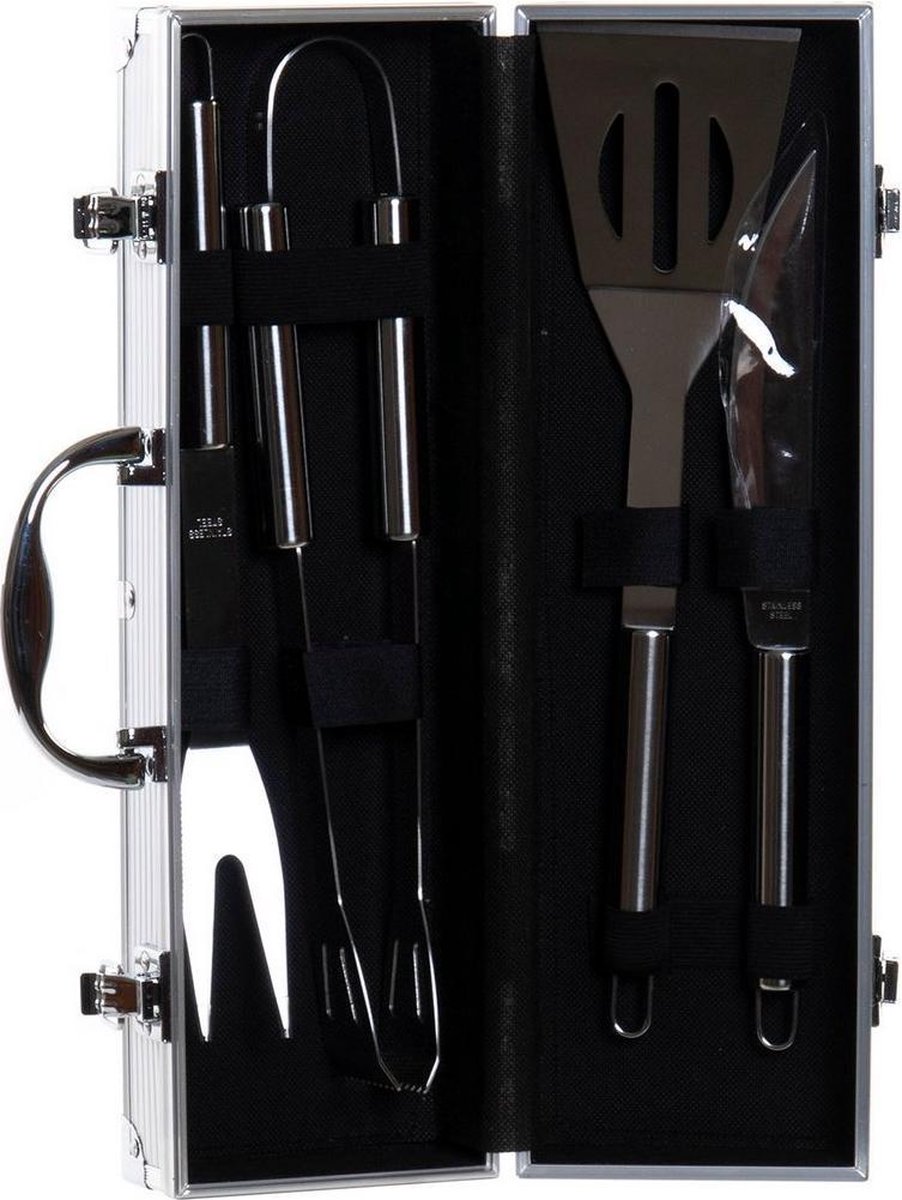 Barbecue Set Koffer RVS Aluminium