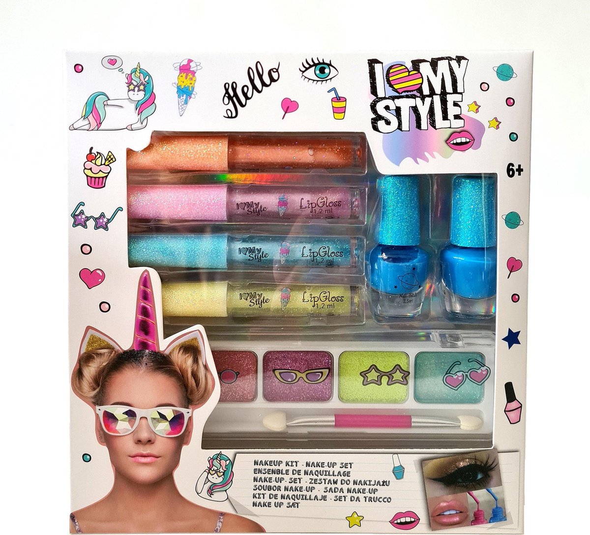 Make up set voor kinderen - I love my style - Set met lipgloss, nagellak en  oogschaduw | bol