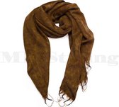 Sjaal Yakwol Warme Winter Shawl Omslagdoek Nepal - Cognac