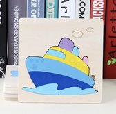 set van 3 puzzels: vlinder-boot-slak