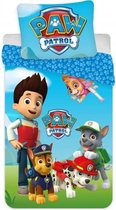 dekbedovertrek Paw Patrol 140 x 200 cm katoen blauw