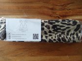 Bandeau haarband  met ijzerdraad voor volwassenen: tijgerprint bruin (301)
