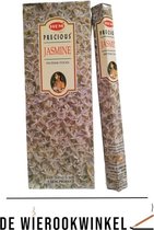 De Wierookwinkel – Doos - Wierook - Jasmijn - Jasmine - Jasmijn Wierook - Wierookstokjes Jasmijn - (HEM) - Wierooksticks - Incense sticks - 6 Kokers - 120 Stokjes