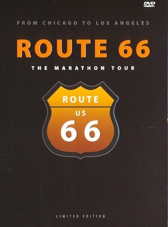 DVD 'Route 66: The Marathon Tour', limited edition, van Chicago naar Los Angeles. Met Route 66 logo.