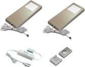 Keukenverlichting dynamisch | HERA Saksen | RVS | set van 2 | onderbouwverlichting
