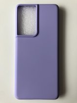 Siliconen back cover case - Geschikt voor Samsung Galaxy S21 Ultra - TPU hoesje Lila (Violet)